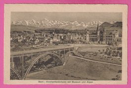 Bern Kirchenfeldbrücke mit Museum und Alpen