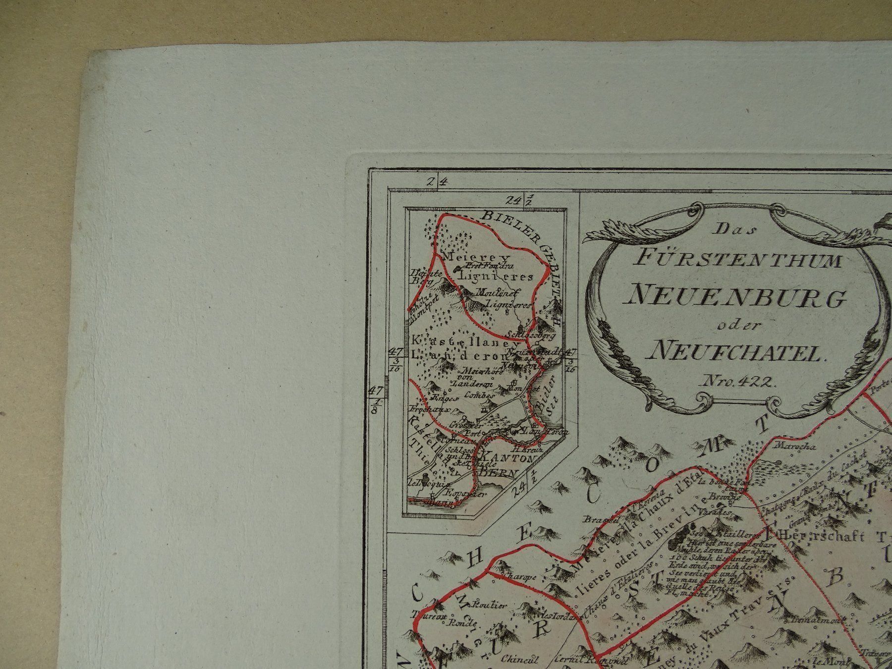 Gravures: NEUENBURG, NEUCHÂTEL, REILLY 1791 – D'occasion à Grüningen par Kartensammler 2