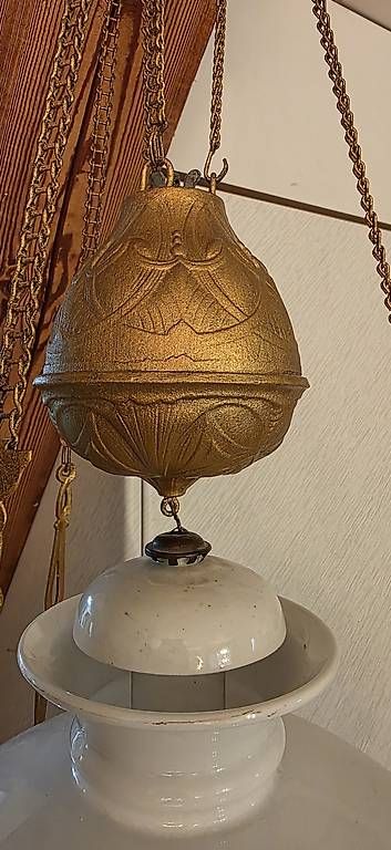 Lampade: Wunderschöne Majolika Petroleumlampe, Deckenlampe – Usato da Kaufdorf venduto da Nati-Nati 9