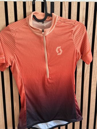 Scott Damen Velo Trikot Grösse XS, Orange-Schwarz Top