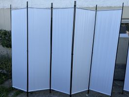 Raumteiler Paravent weiss gebrauchter Zustand