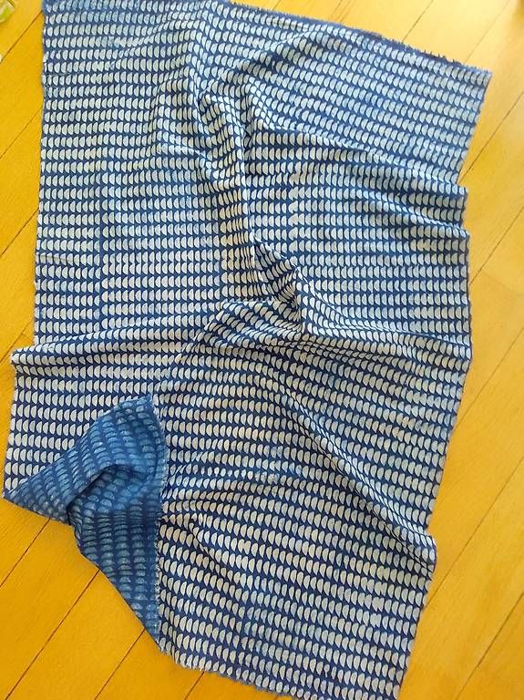 Stoffe: Indigo Blockdruck handgemacht - NEU – Neu und originalverpackt aus Bern von samtgrau