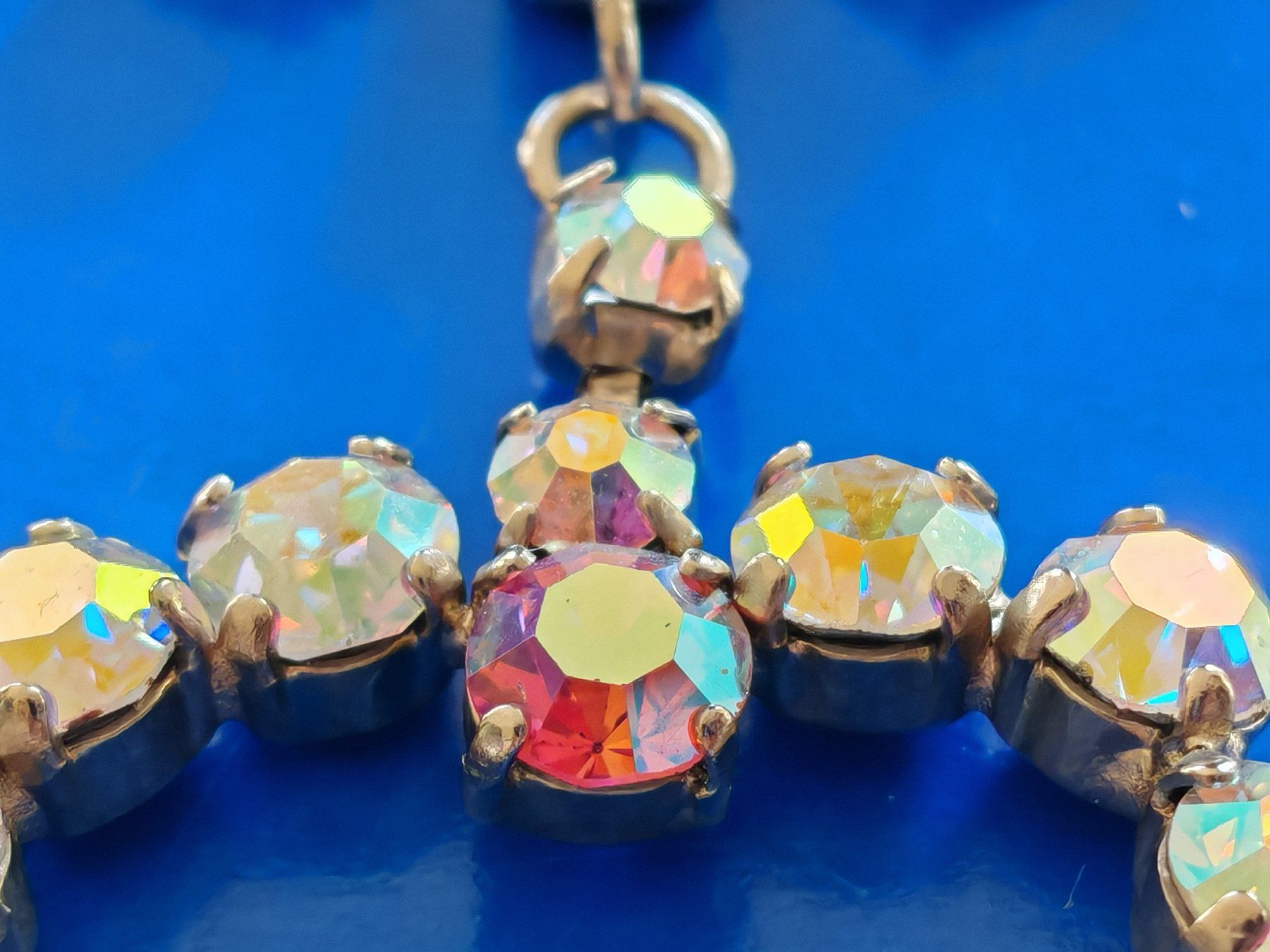 Catenine: Herzkette mit Glassteinen, Modeschmuck – Usato da Zuerich venduto da Antiquarium 2