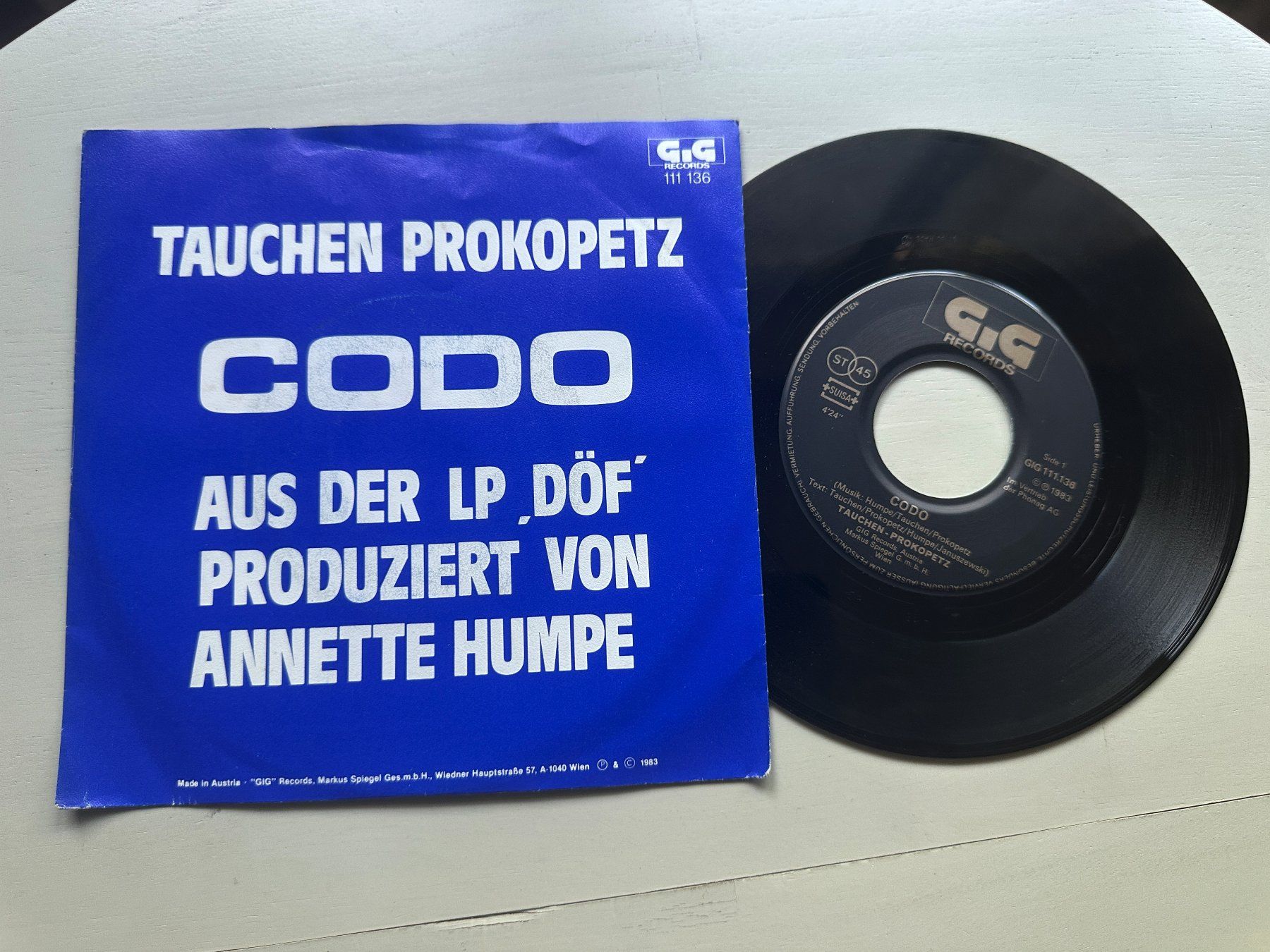 Dischi in vinile: TAUCHEN PROKOPETZ DÖF Kult Single Codo düse Sauseschritt PS3 – Usato da Basel venduto da Partridge