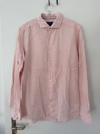 Eton Leinenhemd rosa Grösse XL 44 17 1/2 top zustand! Ori