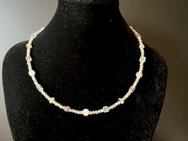 Labradorite, Citrine & Fluorite Necklace - Silver