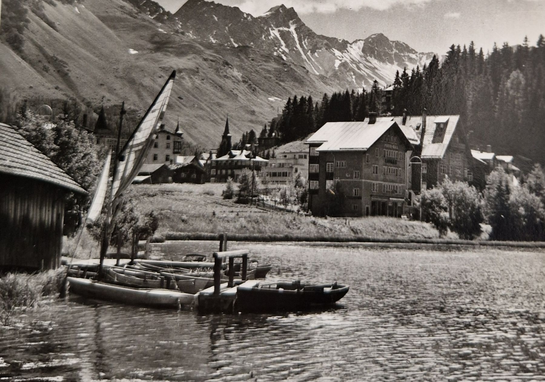 Cartoline postali: Arosa, Obersee 1955 – Usato da Ebikon venduto da Donar50 1