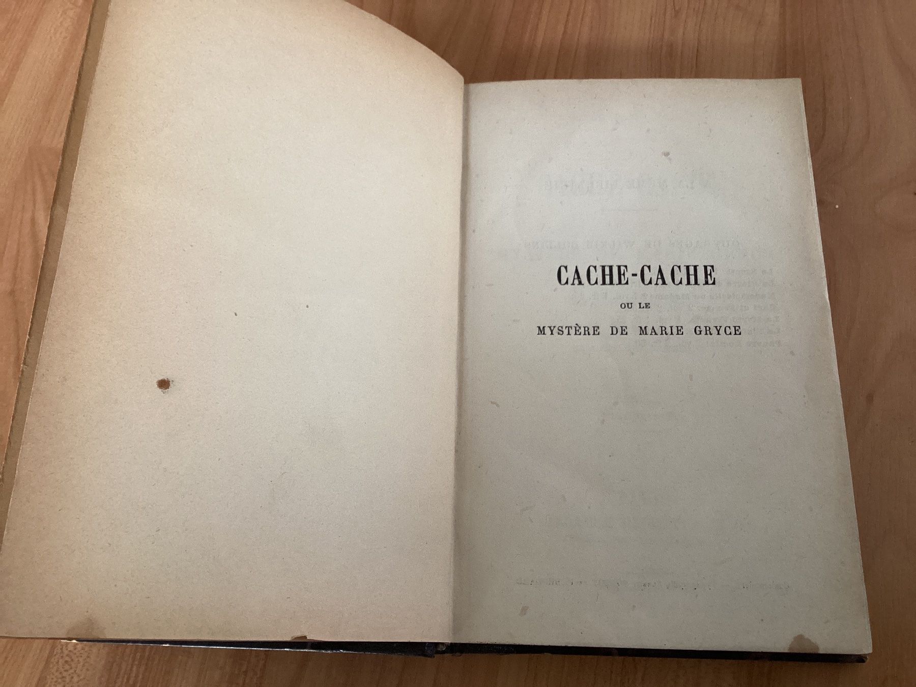 Libri: Cache - Cache ou le Mystère de Marie Gryce 1877 – Usato da Bursinel venduto da don_ccb9 2