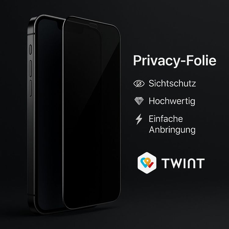PanzerGlass™ IPhone 12/12 Pro – Protecteur écran Privacy Noir – Cache Caméra Coulissant