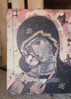 Icona religiosa Madonna con bambino, stato accettabile