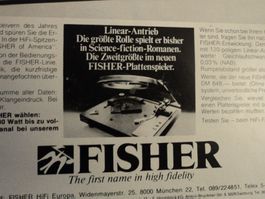 Prospekt Werbung Fisher HiFi-Receiver 1977