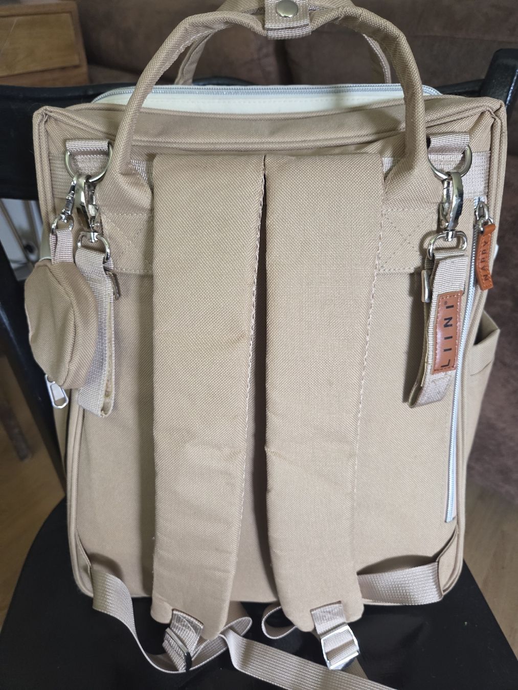 Zaini: Wickeltasche LIINI beige/hellbraun mit integriertem Bettchen – Usato da Kriens venduto da Nats1 2