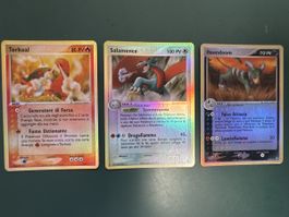 3 HOLO REVERSE ex Dragon Houndoom -Salamence - Torkoal