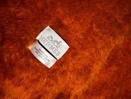 Hermès Mohair Wool Orange - Hand Knitted - Large Throw Blank