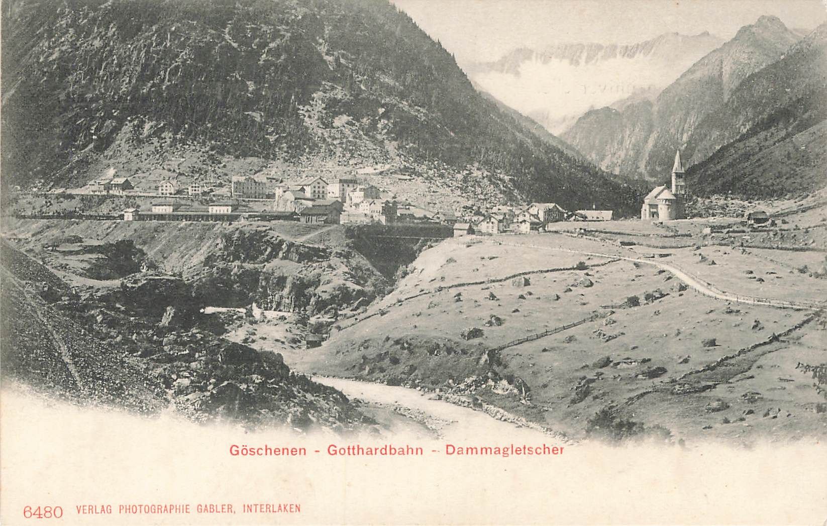Cartoline postali: Göschenen Gotthardbahn Dammagletscher – Usato da Biasca venduto da Blenio71