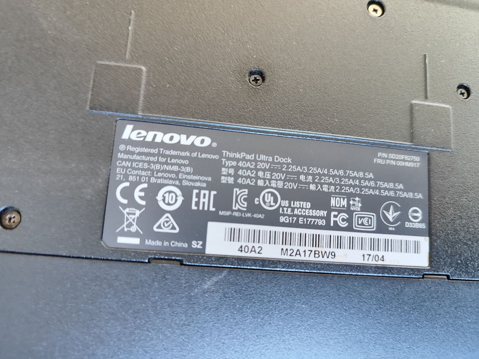 Lenovo Docking station: Lenovo ThinkPad Ultra Dock 40A2 - Excellent Condition! – Difettoso da Mülligen venduto da vagos85 1