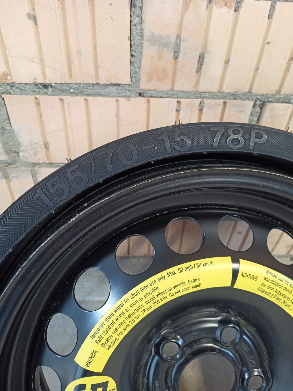 Pneumatici & Ruote complete: Original Audi A2 Reserverad Notrad Ersatzrad – Nuovo (secondo la descrizione) da Fisibach venduto da Subimator 1