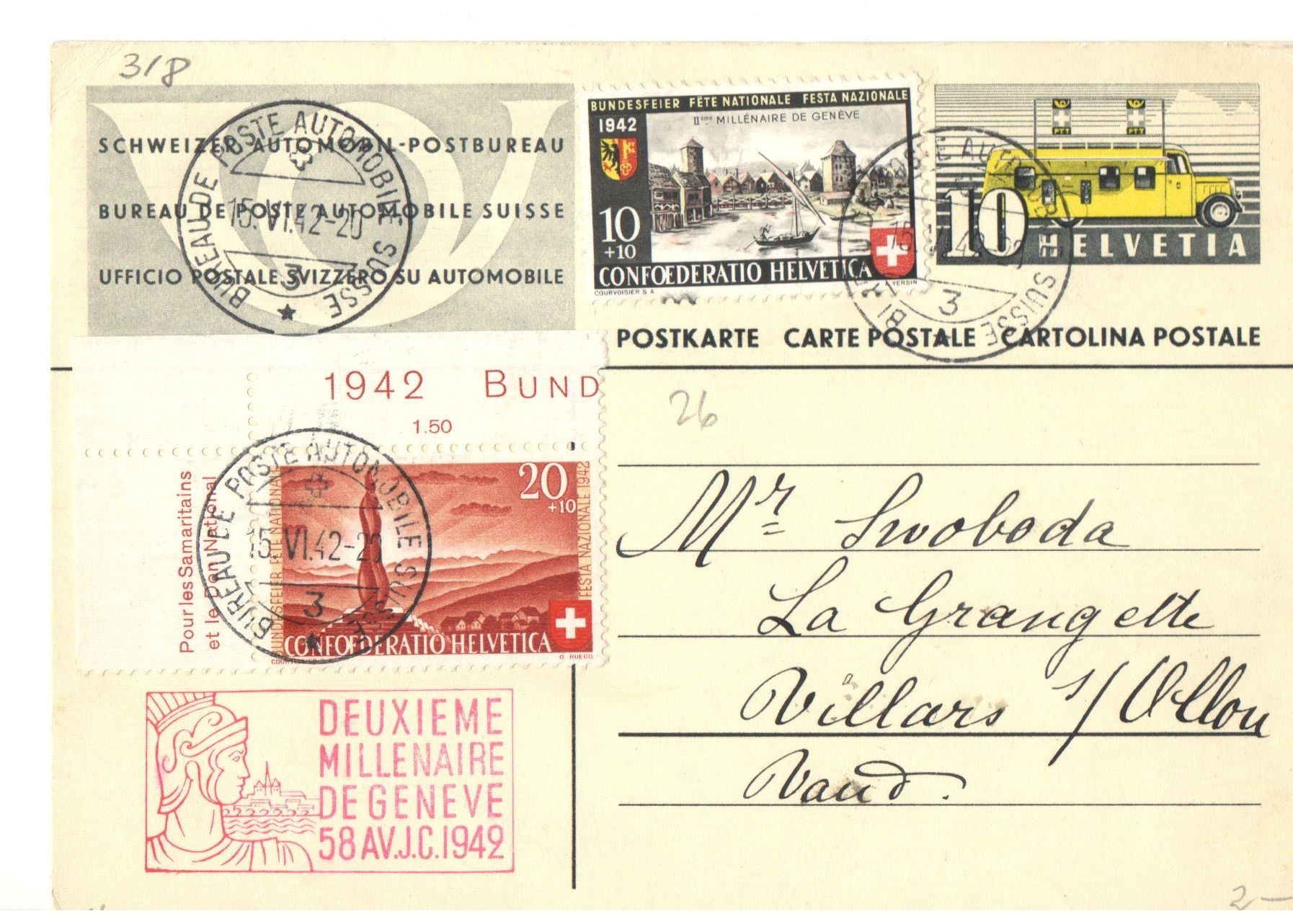 Alle Briefmarken: FDC – Gebraucht aus Echichens von Topfila