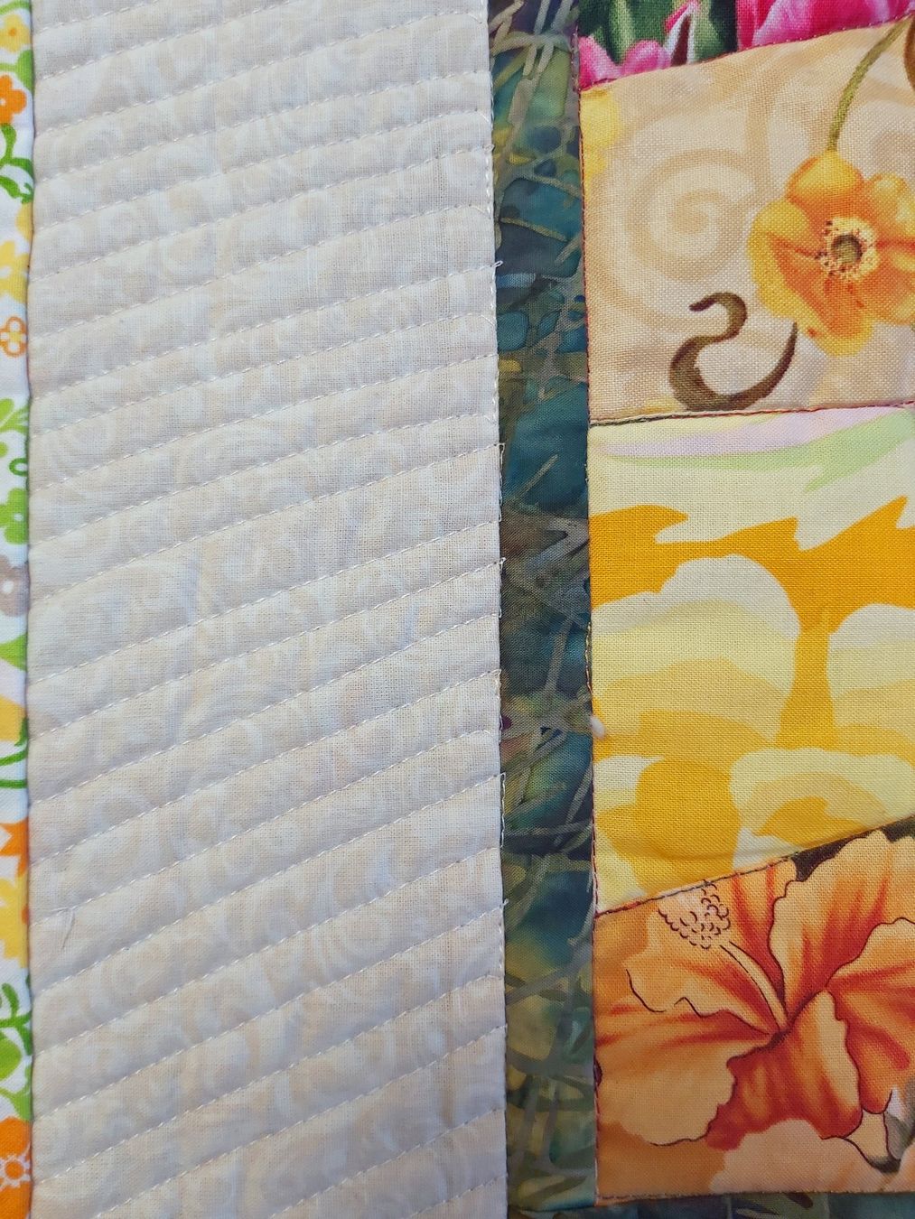 Tutte le decorazioni: Patchwork Quilt "Blumenzauber" Unikat 125 x 67 cm – Nuovo (secondo la descrizione) da Wetzikon ZH venduto da Meltingpot29 1