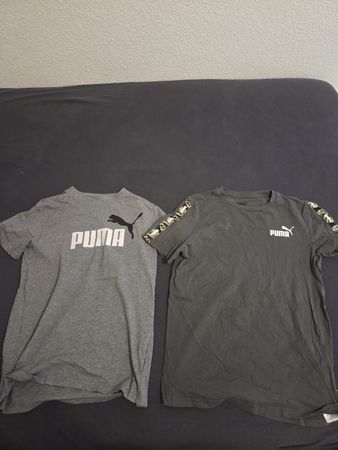Puma T-Shirts jungs Grau/Dunkelgrau Grösse 164 2er Pack