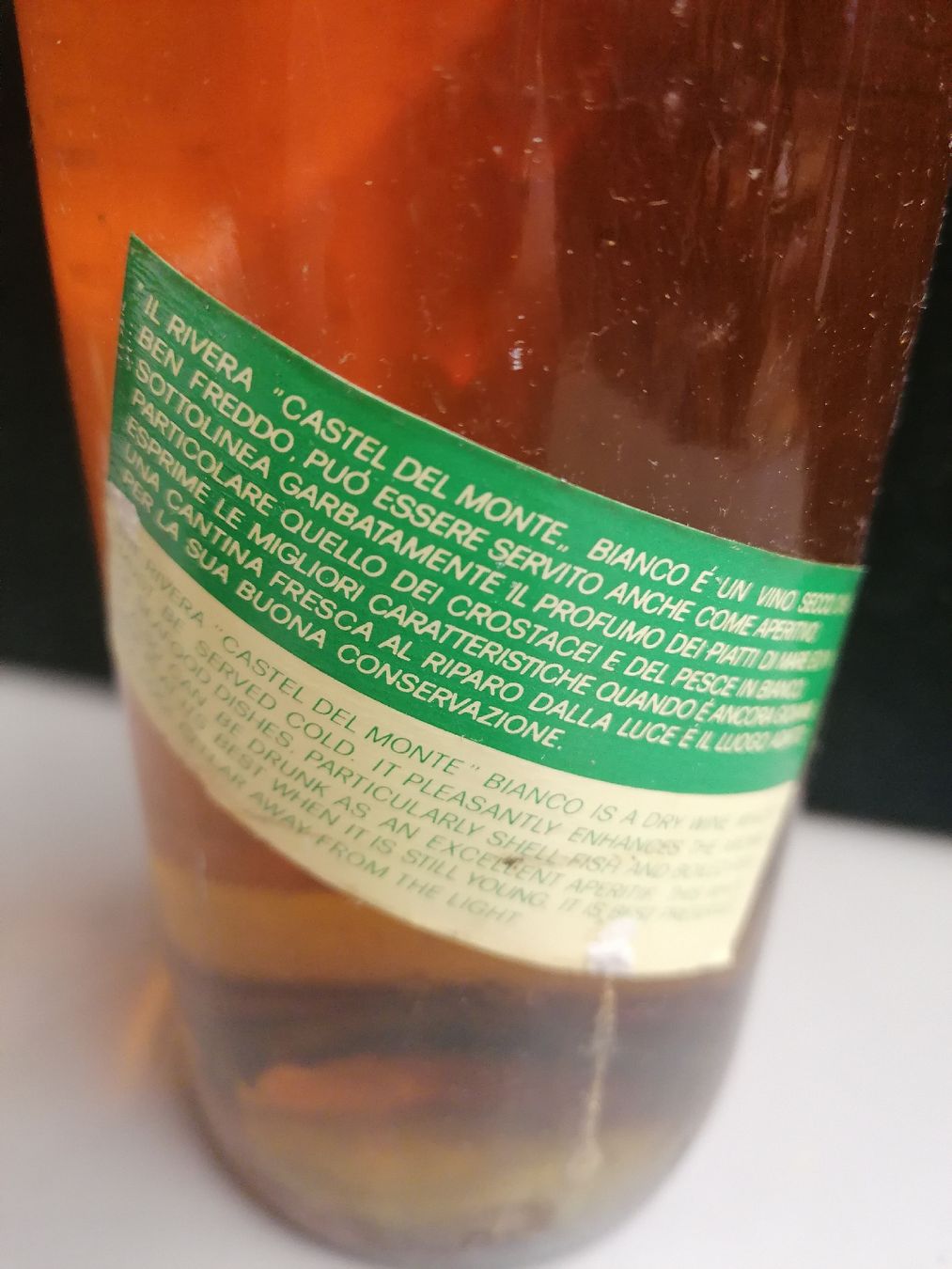 Vino: RIVERA BIANCO CASTEL DEL MONTE 1981 – Nuovo (secondo la descrizione) da Genève venduto da Leboucheoreilles 7