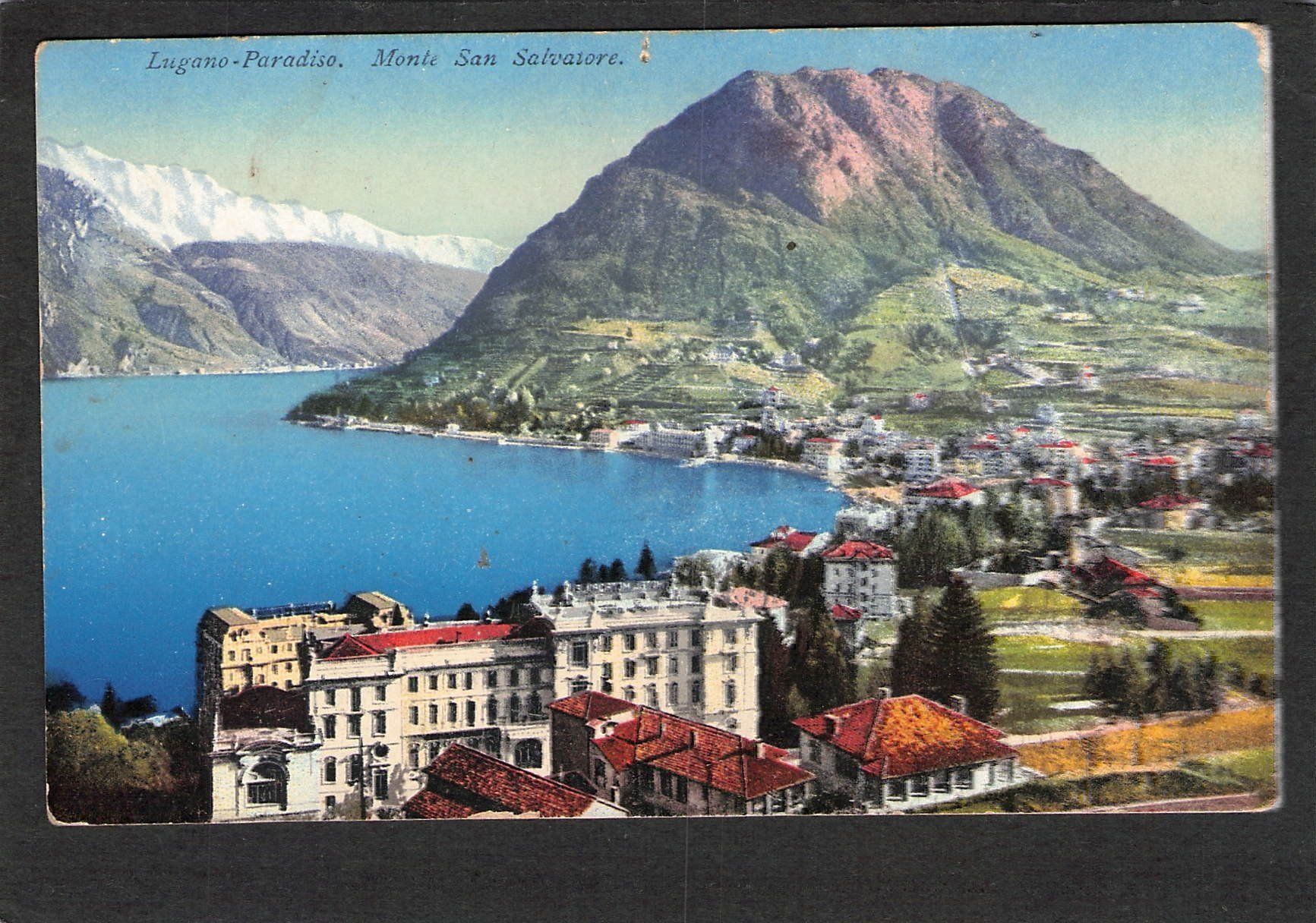 Cartoline postali: -Lugano-Paradiso , 1916 – Usato da Reichenburg venduto da Pipo-67