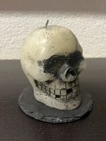 Totenkopf Kerze Schädel mit LEDs