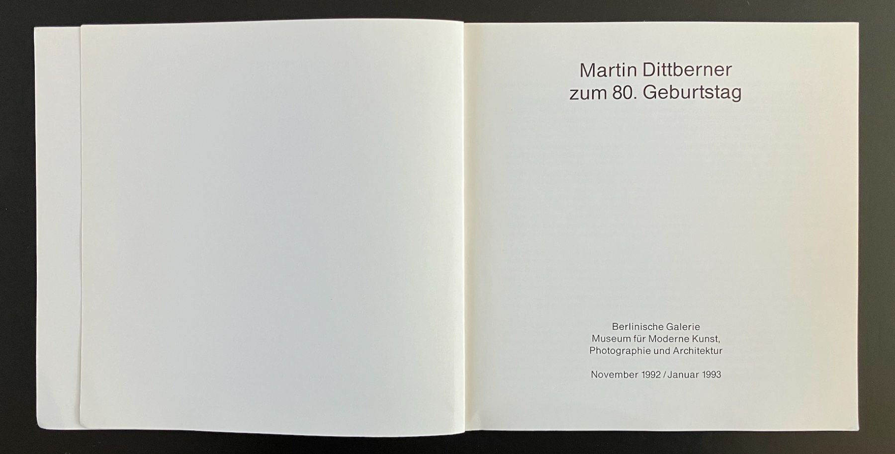 Bücher: martin dittberner zum 80. geburtstag . berlinische galerie – Gebraucht aus Allschwil von rotocker 1