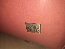 ROLF BENZ Sessel / Longchair, Leder, rot