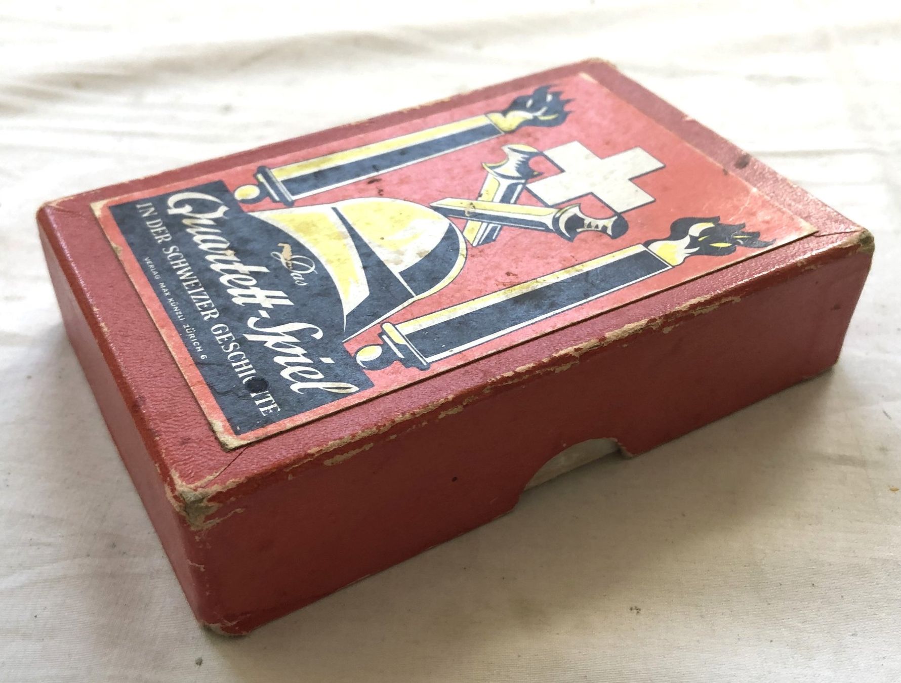 Spiele: Altes Quartett-Spiel der Schweizer Geschichte - um 1930 – Gebraucht aus Schaffhausen von durruti 1