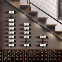 Stilvolles Wand Weinregal Holz für 12 x 750ml Weinflaschen