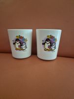 2 herzige Pingubecher Kunststoff