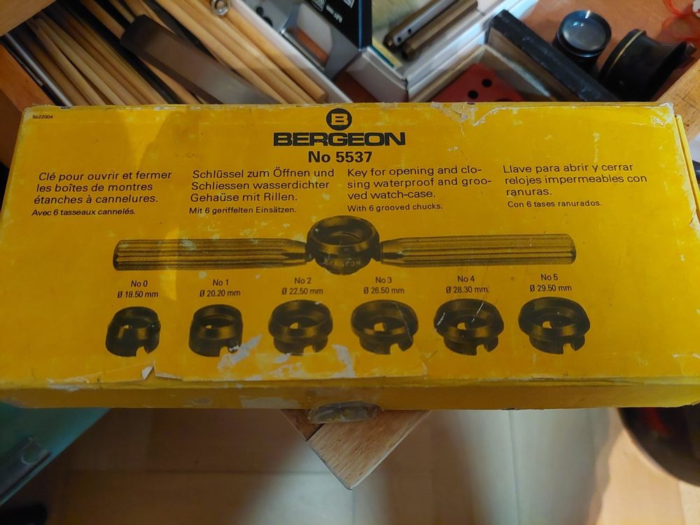 Clé Bergeon 5338-2E Pour Ouvrir Les Montres étanches - Jamais Utilisée - Fabriqué En Suisse