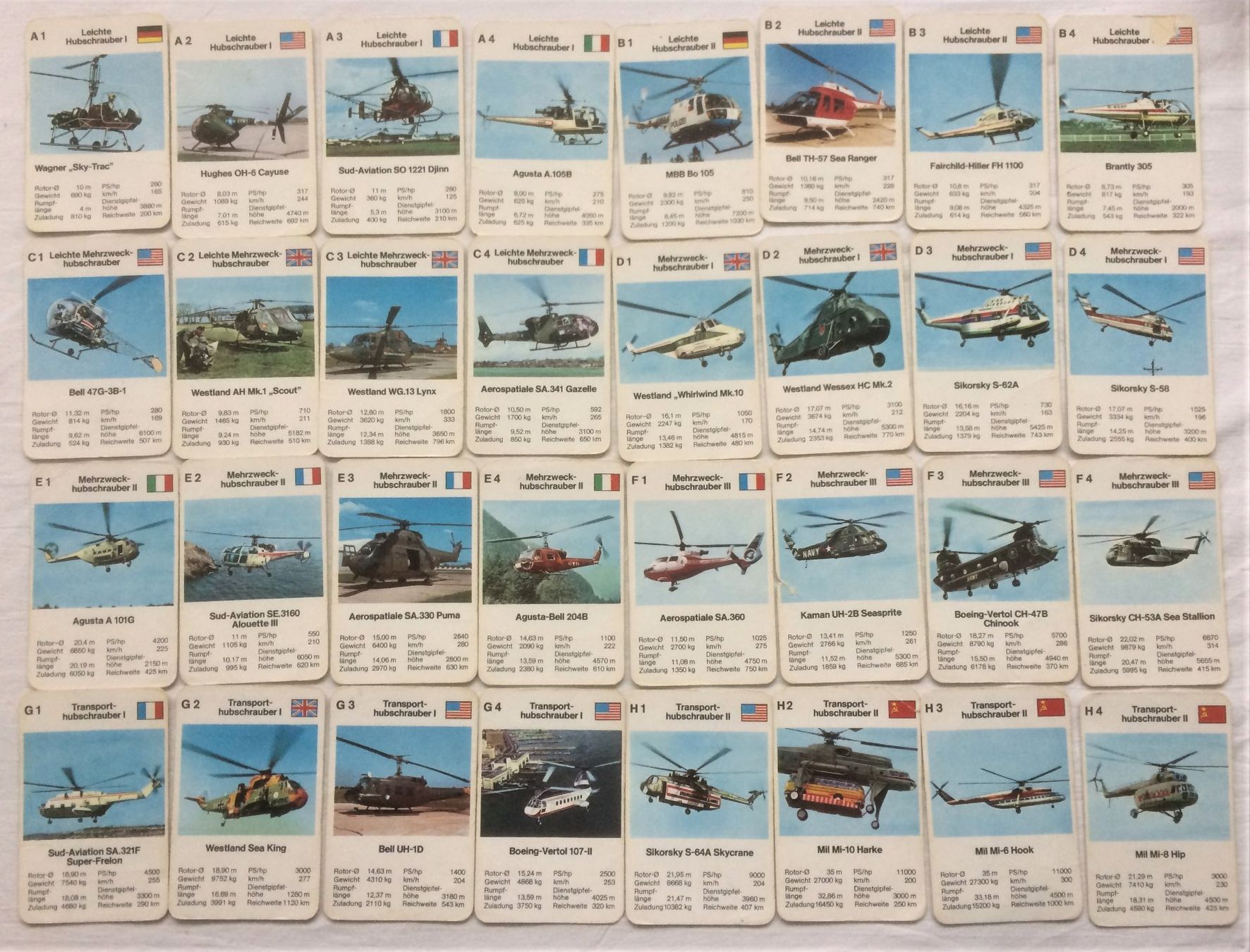 Spiele: Quartett - HUBSCHRAUBER - ASS - 70er Jahre – Gebraucht aus Schaffhausen von durruti 2