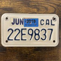 🇺🇸 U.S. Motorradnummer, California 22E9837 - (18x10cm)