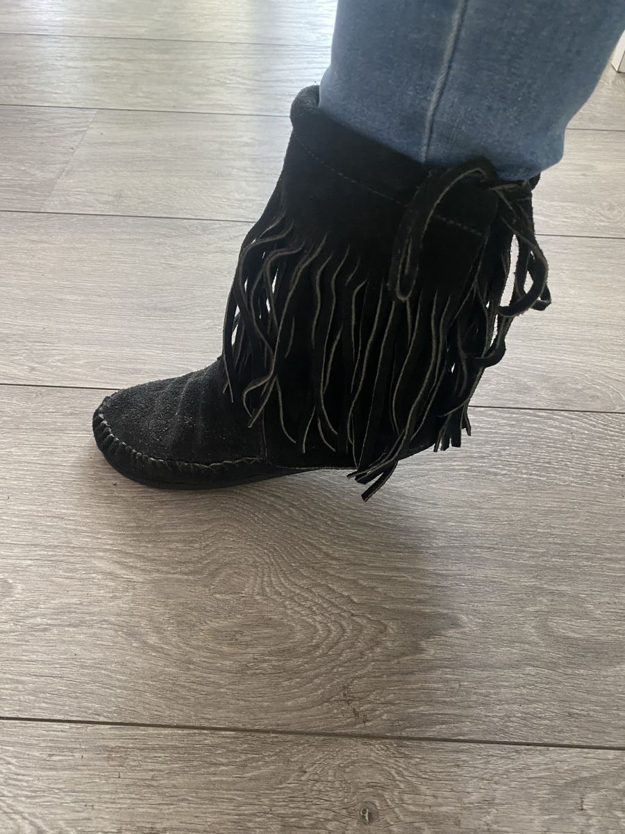 Damenstiefel Indianerstiefel Indianer Stiefel Mit Fransen (Neu