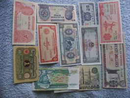 11 Sammlung ausländischer Banknoten, viele Verschiedene, UNC