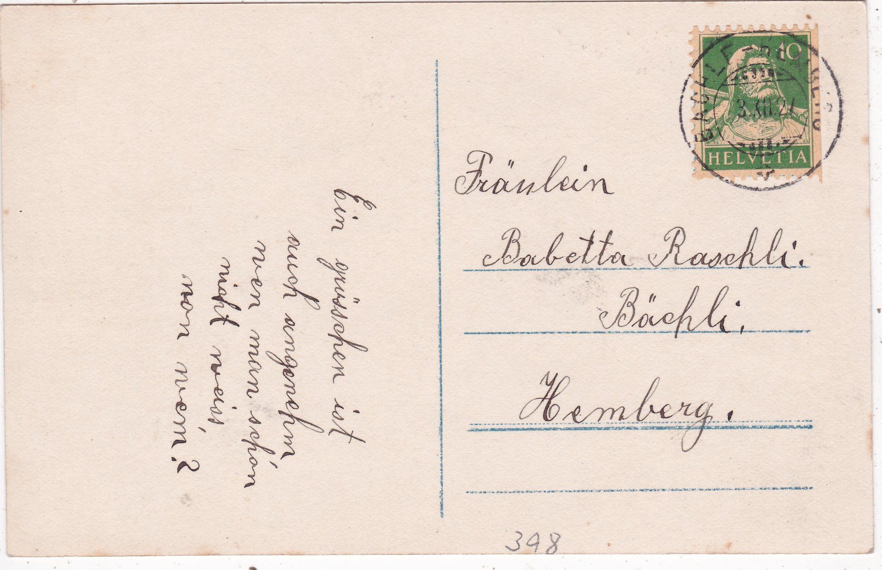 Cartoline postali: Kitsch Blumen Namenstage 1927 – Usato da Herisau venduto da Lisegrat2008 1