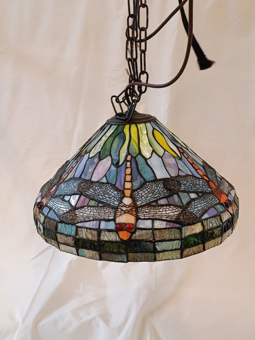 Lampadari & plafoniere: Vintage Tiffany Style Lampe mit Libellenmuster – Usato da Herisau venduto da Tosam_WinWin 8