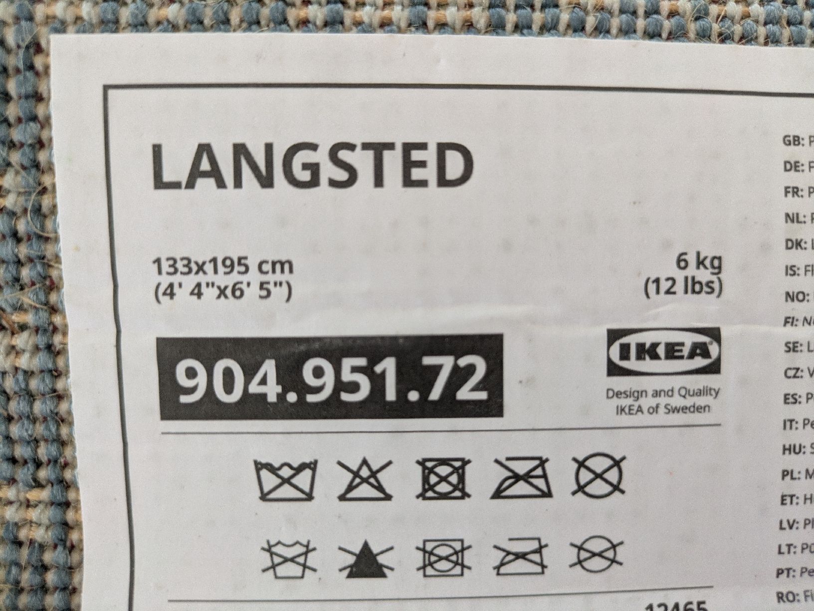 Ikea Tappeti: IKEA LANGSTED Teppich blau – Usato da Wettingen venduto da jonazu 3