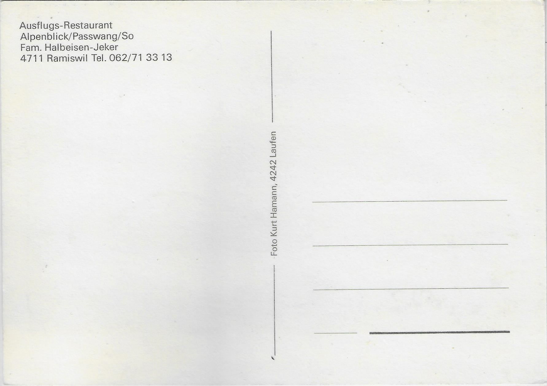 Cartes postales: Restaurant Alpenblick am Passwang – D'occasion à Ettingen par Kartenplanet 1