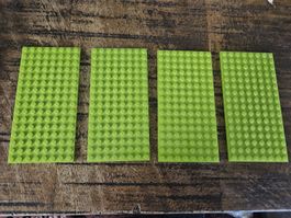 lego 92438 lot de 4 pièces Lime Plate 8 x 16