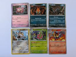 6-teiliges Set aus modernen Pokémon-Karten 