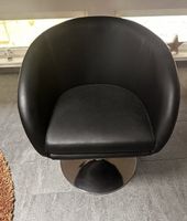 Schwarze Lounge Sessel mit Drehfunktion, Top Zustand!