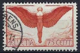 Flugpost F11z Geriffeltes Papier gest. SBK250.-