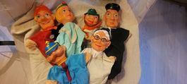 6 Marionnettes vintage en caoutchouc