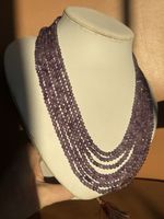 Tolle 7 reihige Amethyst Kette NEU