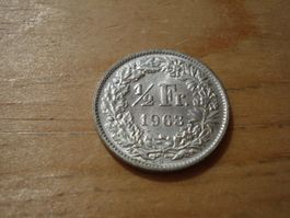 (D2) 1/2 Franken 1963 UNZ-STGL