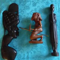 3 Afrikanische Holzfiguren