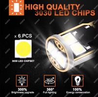 10x T10 W5W LED Canbus 12V Weiss 6500K Auto Licht